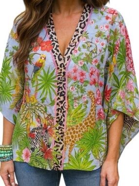 Johnny Was AKONI Silk Shirt